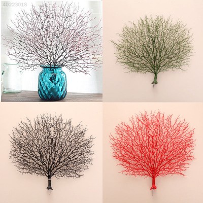 2FF9 Artificial Flowers Coral Branch Peacock Shape Home Wedding Craft Decor   173435609661